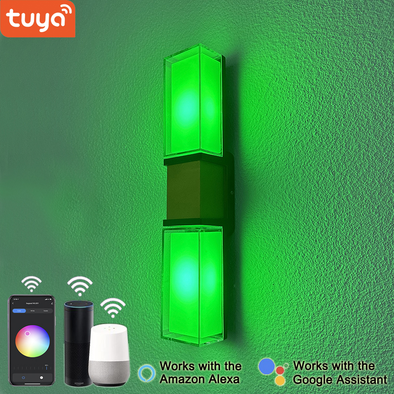 Lampada da parete di controllo APP Tuya da 9W lampada da parete a led per controllo app app luce di controllo app Lampada da parete cintura dorata Lampada da parete intelligente illuminazione esterna