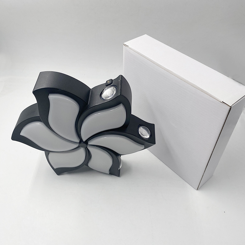 Nuovo stile moderno lampada da parete a LED 10W 12W impermeabile fiore di loto lampade da parete per esterni per giardino decorativo domestico applique da parete a led