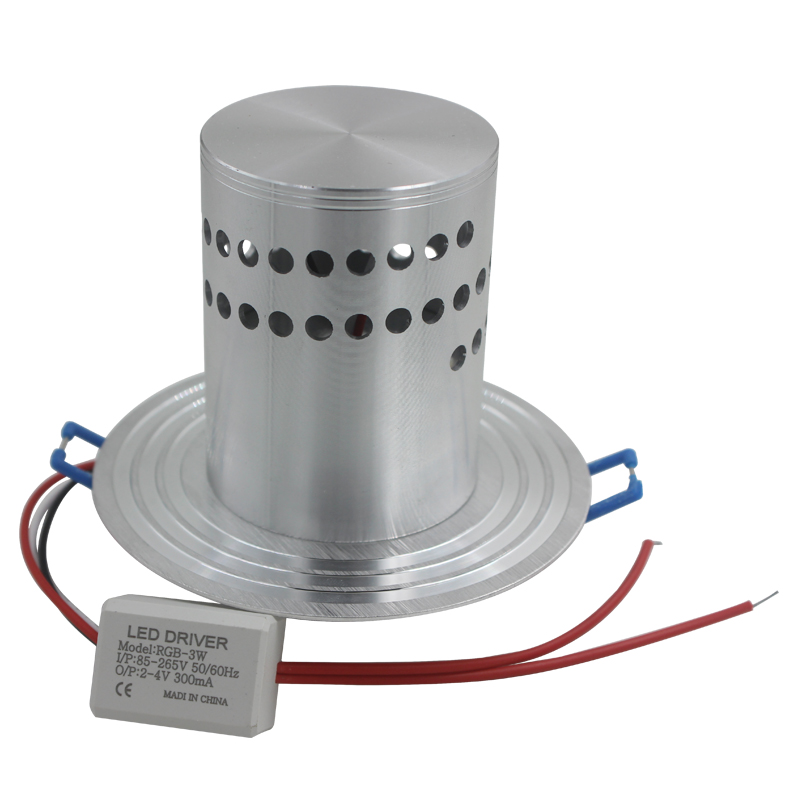 Lampada da parete a LED RGB con foro a spirale per interni