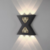 Applique da parete a forma di lettera 12W su e giù per esterni Applique da parete a led per esterni Applique da parete per esterni moderna Applique da esterno nera Applique da parete per esterni nera