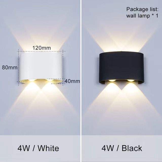 Applique a Led per Interni Decorazione in Alluminio Illuminazione per Interni Su e Giù Applique da Parete Impermeabile Lampada da Parete per Esterni da Giardino