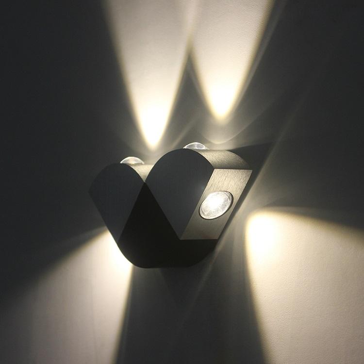 Lampada da parete a LED 4W Sconce Illuminazione colorata Lampada da parete per interni a parete per soppalco Bagno Soggiorno Illuminazione domestica KTV