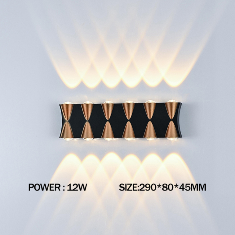 Lampada da parete per balcone da giardino impermeabile IP65 a LED Lampada da parete per interni ed esterni decorativa