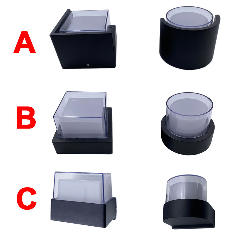 Nuova applique da parete Art Déco in acrilico impermeabile da 5W con illuminazione a led per esterni, applique da parete Rgb con telecomando