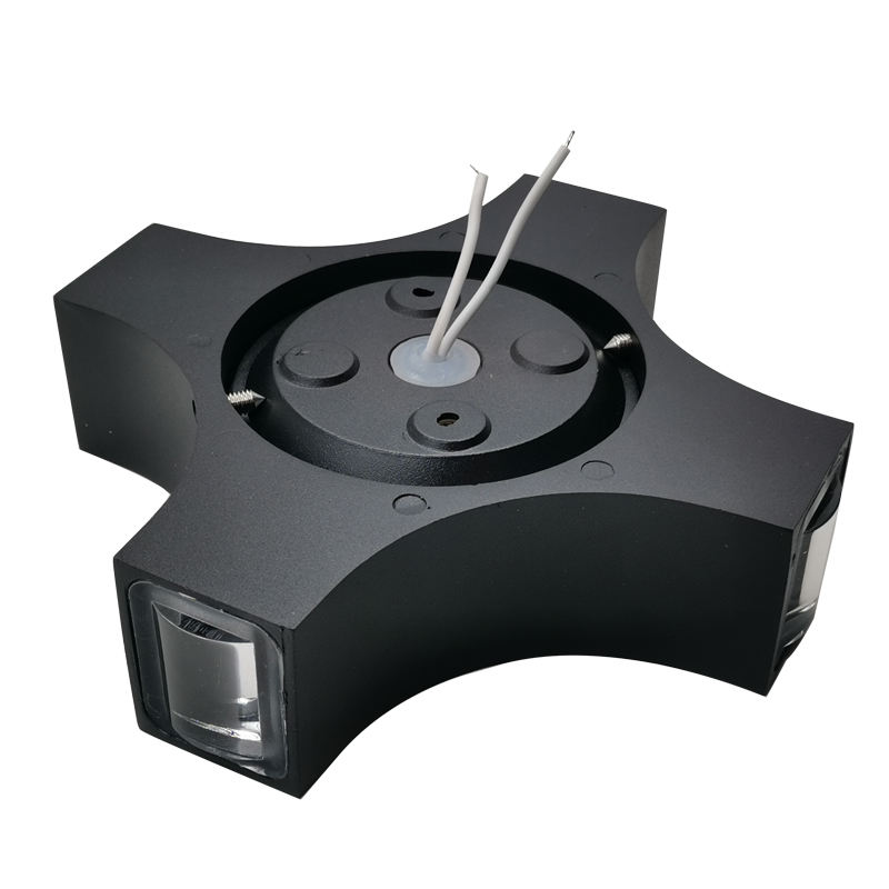 Lampada da parete per esterni a LED IP65 impermeabile 12W Cross Star 4 Illuminazione laterale per la decorazione del giardino