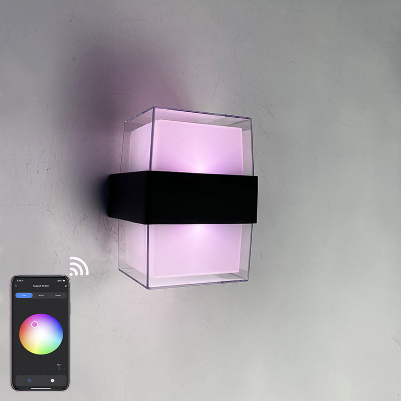 Tuya Smart WiFi Lampada da parete a LED 15W RGBW Outdoor Indoor APP Applique impermeabile Lampada da giardino dimmerabile Lavora con Alexa Google Alice