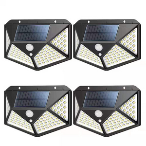 100 LED ip65 Luce solare Lampada solare per esterni Lampada da parete con sensore di movimento PIR Luce solare solare impermeabile per la decorazione del giardino