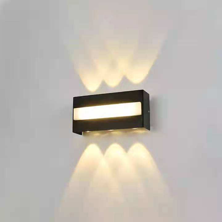Pannello a parete a strisce impermeabili Evidenziare Lampade da parete da giardino di lusso Illuminazione per montaggio a parete Illuminazione da giardino paesaggistica in alluminio per esterni