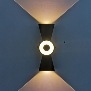 Lampada da parete a forma di nodo cinese impermeabile da esterno 6W COB chip up and down applique in alluminio ip65 applique da parete quadrata portico giardino
