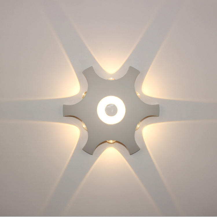 2023 Lampada da parete a led in alluminio per esterni IP65 impermeabile Up Down applique da parete per casa scala camera da letto comodino bagno corridoio illuminazione
