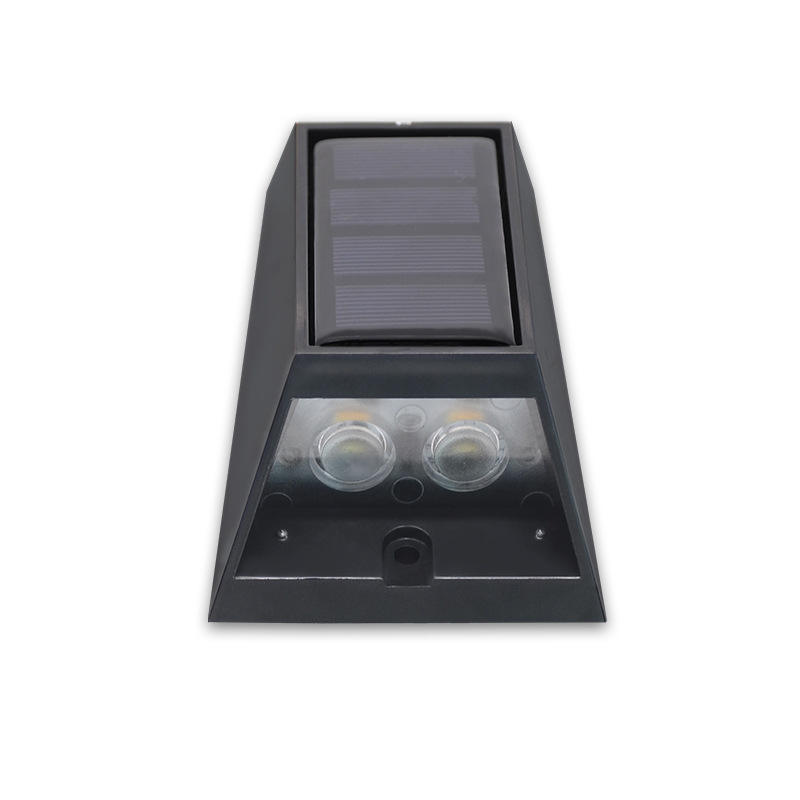LED Solar Powered Charge Light Outdoor Up Down Illuminazione impermeabile Lampade da parete Decorazione da giardino Recinzione Paesaggio IP65 ABS