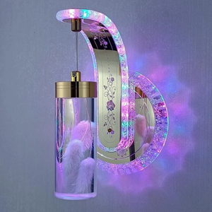 Nuova lampada da parete a led da comodino Camera da letto Hotel Lampade da bagno semplici Lampada da parete a led moderna creativa True Flower Ambra