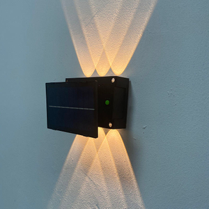 6W Solar Led Light Outdoor Impermeabile Solar Hight Lights Applique da parete Lampada da parete intelligente Lampada da parete solare Lampada da esterno