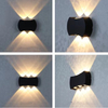 Lampada da parete ad arco a doppia testa per esterni a LED su e giù per scale Corridoio Corridoio Balcone Lampada da parete per esterni impermeabile