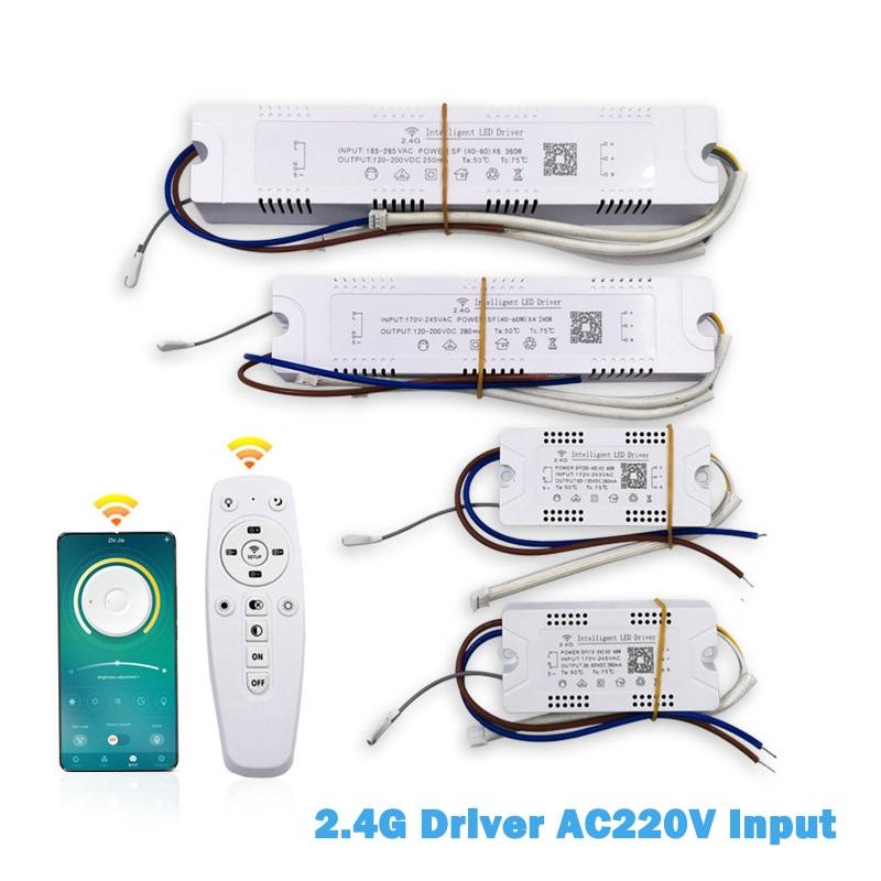 Driver LED di controllo APP Trasformatore LED intelligente remoto 2.4G (20-40W) X2 (40-60W) X2 per lampadario dimmerabile con cambio colore