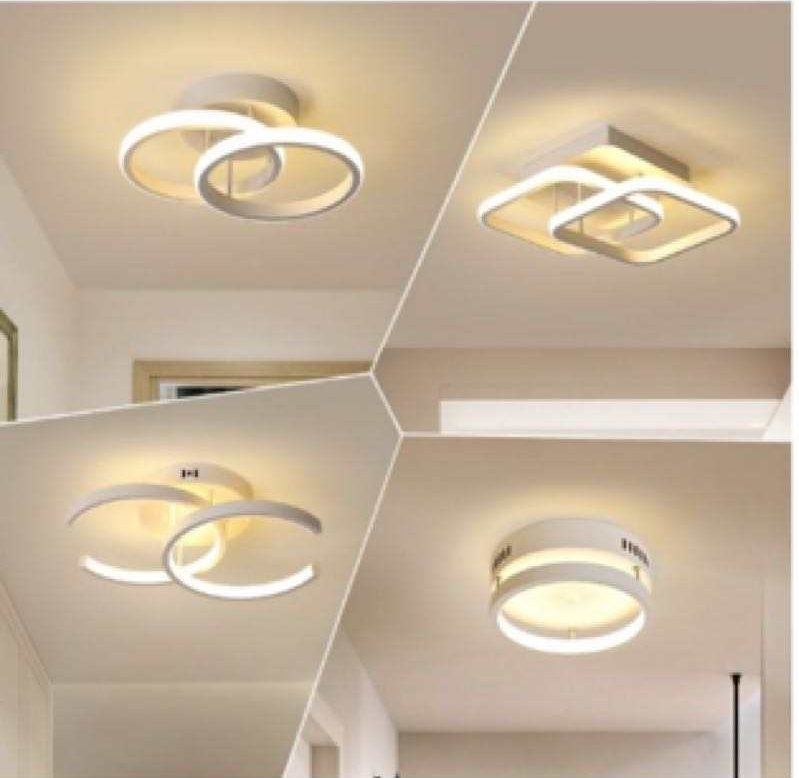Lampade da soffitto a cerchio bianco per soggiorno Lampada da soffitto a sospensione Lampada da soffitto per camera da letto Lampada da soffitto a led Lampada da soffitto moderna