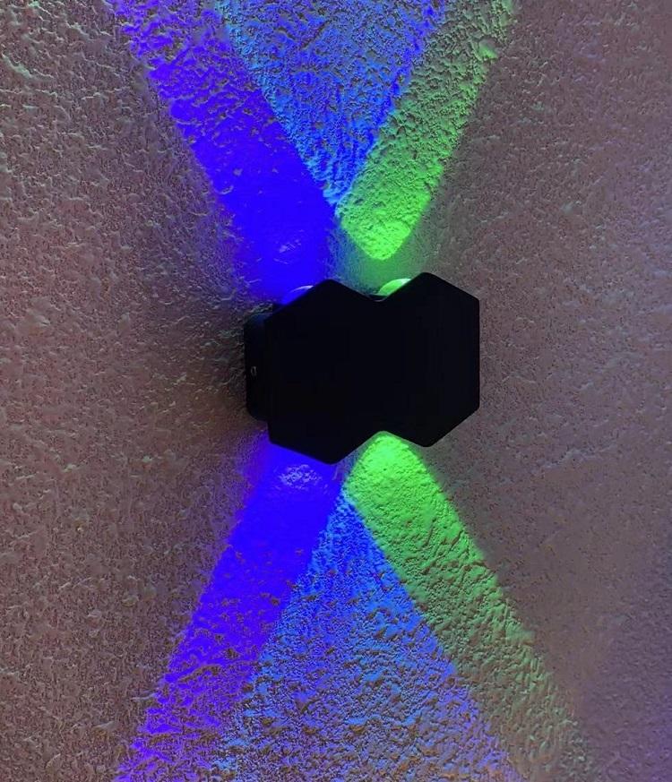 Lampada da parete di personalità nordica 4W Lampada da parete rotonda a Led semplice per soggiorno Lampada da parete rotonda per hotel Corridoio per illuminazione a forma di diamante