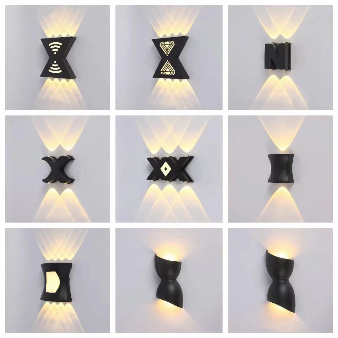 Lampada da parete impermeabile su e giù per camera da letto, comodino, sfondo, lampada da parete girevole, illuminazione da parete per interni