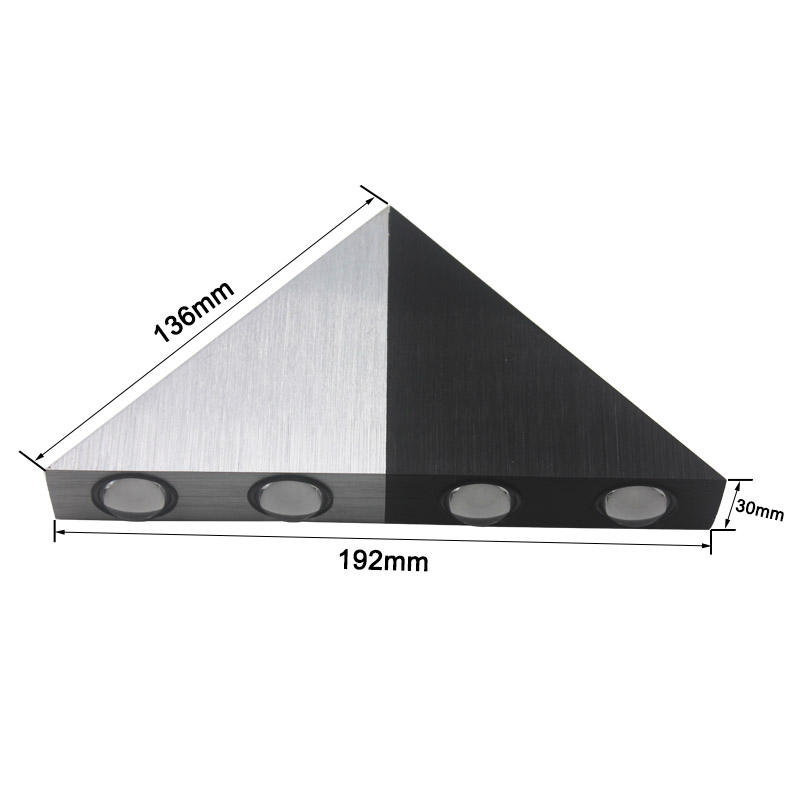 Lampada da parete su e giù a triangolo da 5W per scale della camera da letto Illuminazione per interni Illuminazione su e giù Capodanno in stile europeo
