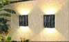 Lampada da parete per esterni da giardino a parete solare Lampada da parete impermeabile su e giù per illuminazione Villa Lampada da parete decorativa da giardino