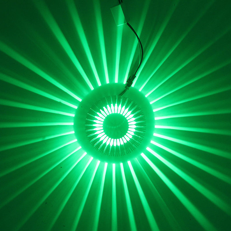 Applique da parete RGB rotonda girasole 3W Alluminio per interni Home Bar Soggiorno Corridoio Applique da parete per hotel colorata