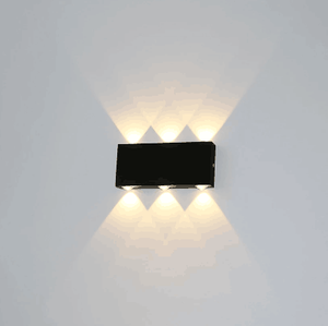 2W/4W/6W/10W/12W Led Applique da parete per esterni Illuminazione da parete a led Lampada da parete nera Decorazione per esterni Lampada da parete Superficie spazzolata Camera da letto Soggiorno Corridoio Corridoio Semplice