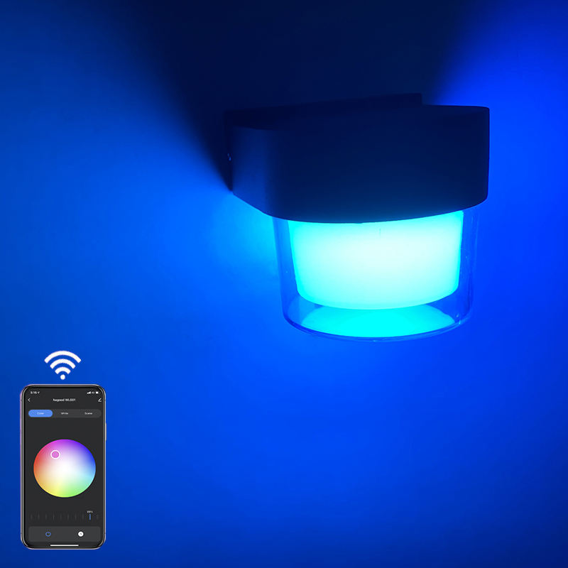 Lampada da parete moderna per interni da camera da letto in stile rustico Applique da parete rotonda in alluminio per soggiorno Camera da letto Tuya Smart Light for Home