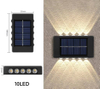  6LED su e giù applique da parete solare decorazione esterna giardino cortile casa applique da parete impermeabile luminoso merci esterne