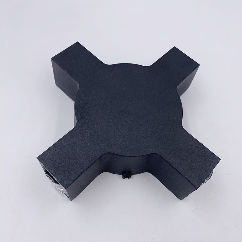 4W 12W LED Lampada da parete per esterni Cross Star 4 Illuminazione laterale IP65 impermeabile per la decorazione del giardino Luce esterna