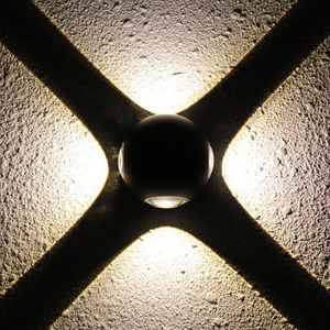 12W Big Size Arrival Ball Lights Outdoor Down Light Luci multicolori Lampade da parete esterne Apparecchio LED Wandlamp Lampade da parete a LED