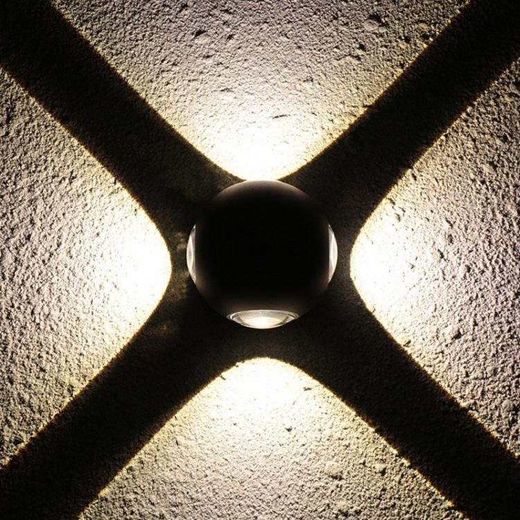 12W Big Size Arrival Ball Lights Outdoor Down Light Luci multicolori Lampade da parete esterne Apparecchio LED Wandlamp Lampade da parete a LED