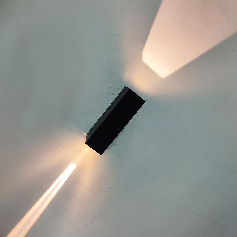 6W Black Beam Lampada da parete moderna Illuminazione per esterni Lampada a LED impermeabile per interni Soggiorno Corridoio Parco Paesaggio Luce da giardino