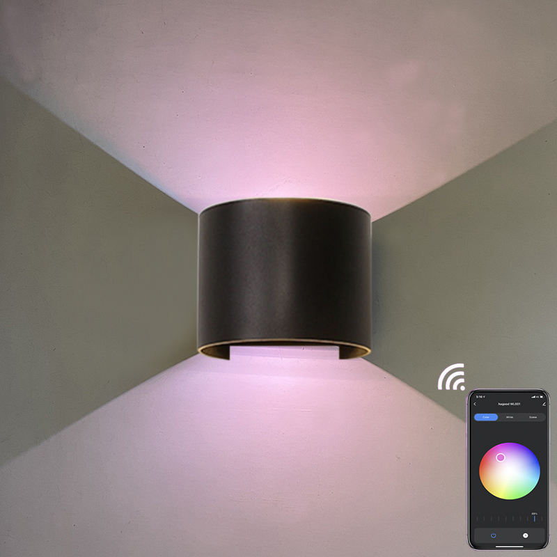 9/12W Tuya APP Nuovo Semicerchio Impermeabile Wandlampe Led Applique Da Parete Illuminazione Esterna Impermeabile IP65 Angolo di Illuminazione Regolabile