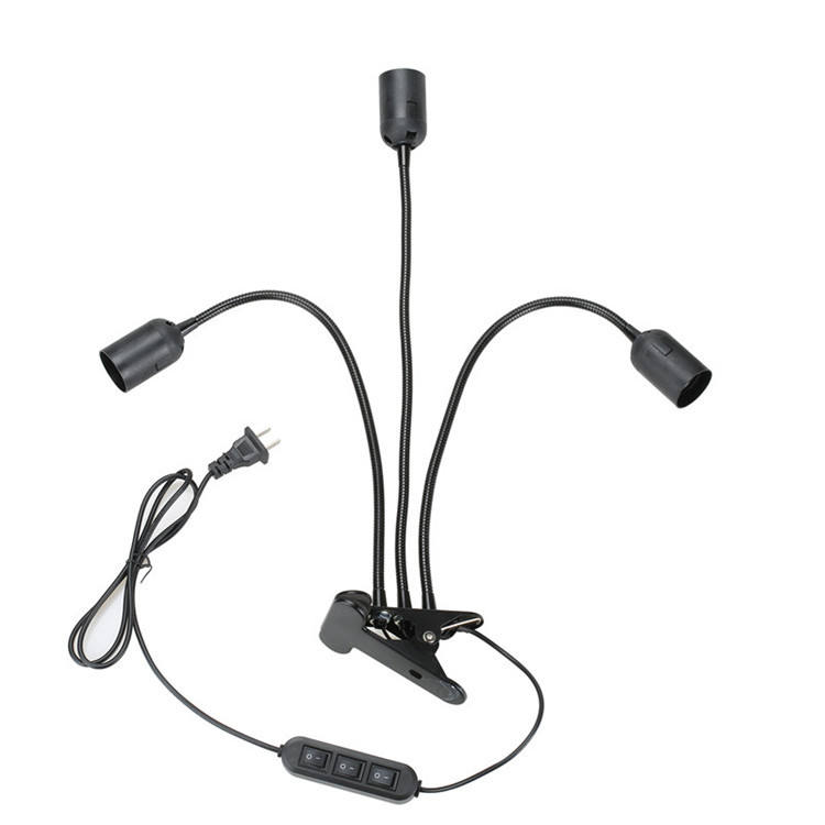 Lampadina a clip a LED transfrontaliera Portalampada a testa singola a doppia testa Portalampada a tre teste E27 Portalampada universale con clip