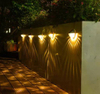 Luci a LED Sensore di controllo della luce per esterni Decorazione del giardino Lampada da parete per recinzione solare Semicerchio Energia Lampioni stradali impermeabili