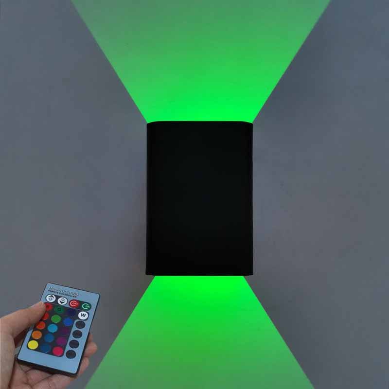 Lampada da parete moderna in alluminio da 5W Lampada da parete a LED Art Déco RGB Apparecchio di illuminazione da comodino luce notturna per camera da letto