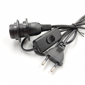 Spina a filo UE 303 interruttore Prolunga Cavo di alimentazione 303 Interruttore E14 doppio anello Cavo Vite Base Portalampada Lampada a sospensione a LED Portalampada