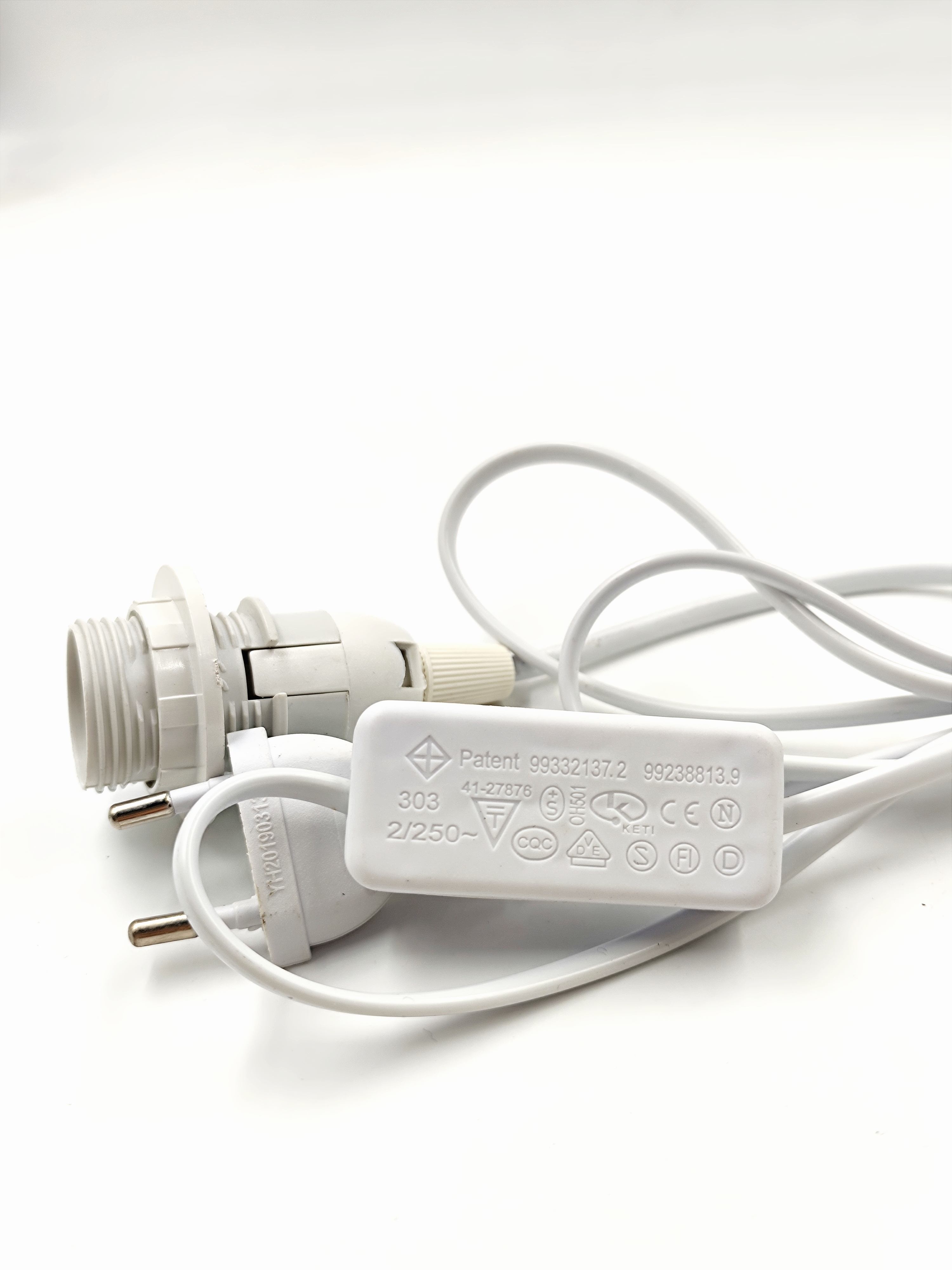 Cavo portalampada E14 Spina USA Portalampada Lampada a sospensione 303 Interruttore Personalizzato ABS PVC Rame Interruttore Stile Lampada salina himalayana