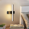 Lampade da parete moderne a LED 330 Camera da letto girevole 6W AC85V-265V Applique da parete Lampada nera Corridoio Decorazione per interni Illuminazione