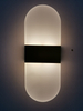 Lampada da parete ovale da 6W Lampada da parete in acrilico Lampada da parete rettangolare Applique da parete a LED AC85-265V Luci rotonde in alluminio per interni Lampada da parete per soggiorno Camera da letto Illuminazione ristorante dell'hotel