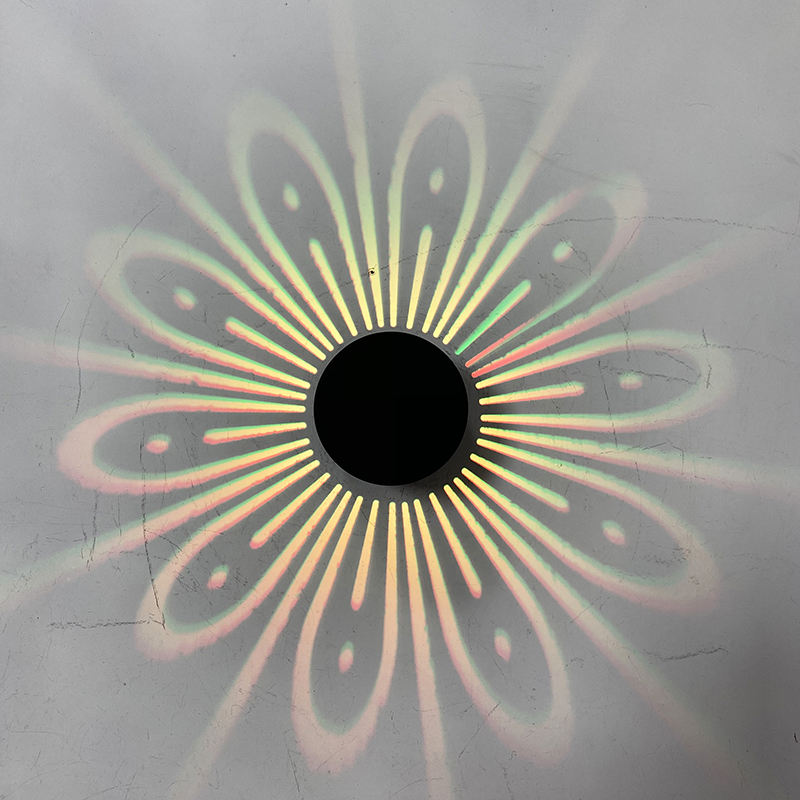 Lampada da parete a fiori 3W Lampada da parete a colori a LED Lampada da parete RGB Lampada da parete a colori con telecomando Lampada da parete decorativa Lampada da parete con telecomando a infrarossi