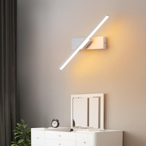 Lampade da parete moderne a LED 330 Comodino camera da letto girevole 12W AC96V-260V Applique da parete Lampada nera Corridoio decorazione interna Illuminazione