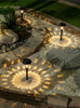 Lampada da prato solare in vetro luce giardino paesaggio decorazione inserita percorso lampada monocristallino polisilicio batteria 1000MA