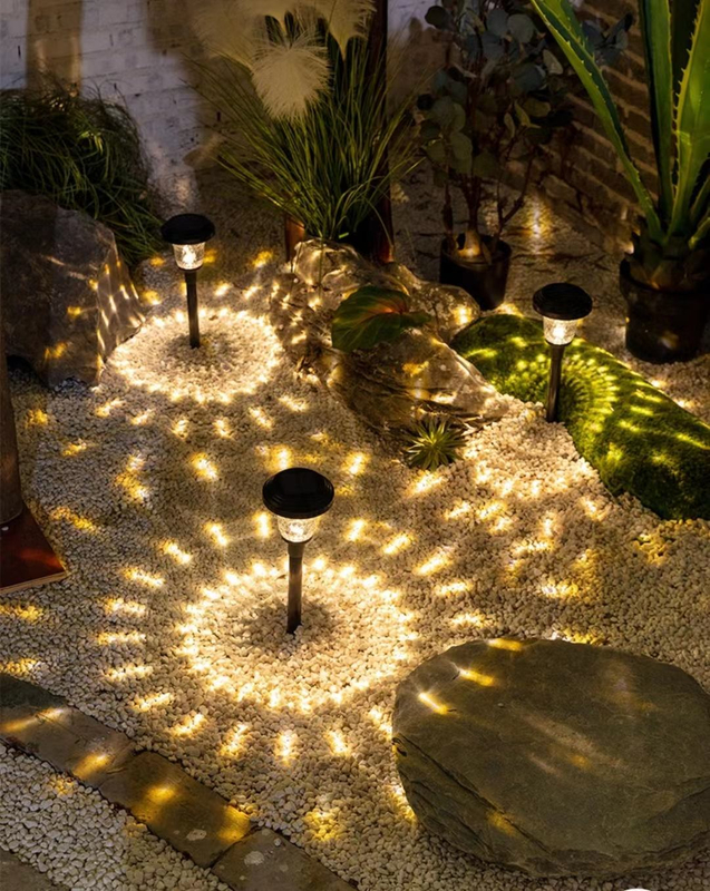 Lampada da prato solare in vetro luce giardino paesaggio decorazione inserita percorso lampada monocristallino polisilicio batteria 1000MA