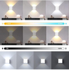 Applique da parete a Led quadrate Corridoio corridoio esterno Lampada dimmerabile multicolore Up Down con sensore di movimento per parete KTV Bar Camera da letto