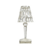 Lampada da tavolo in cristallo rosa spagnola Camera da letto Lampada da tavolo con ricarica USB Lampada da comodino Lampada da notte romantica Petalo Atmosfera Stoviglie Interni multicolore