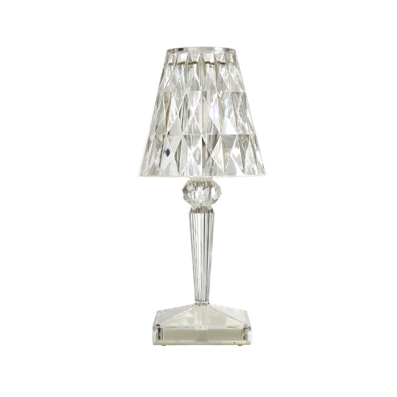 Lampada da tavolo in cristallo rosa spagnola Camera da letto Lampada da tavolo con ricarica USB Lampada da comodino Lampada da notte romantica Petalo Atmosfera Stoviglie Interni multicolore