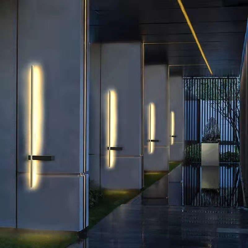 Lampada da parete esterna impermeabile per scale da giardino Corridoio da parete per esterni Lampada da parete per porta Villa Club Luci da bar Illuminazione per interni
