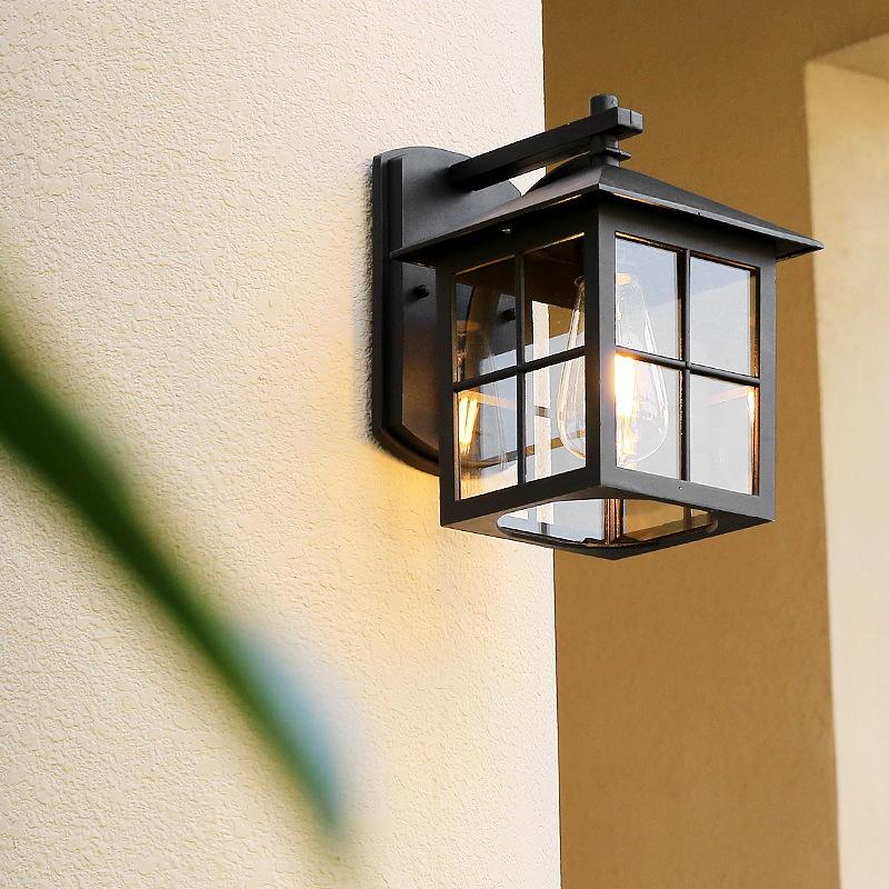 Lampada a colonna quadrata Europa popolare Lampada da esterno a colonna impermeabile retrò da giardino Balcone Villa Comunità Corridoio Chapitar Lampade