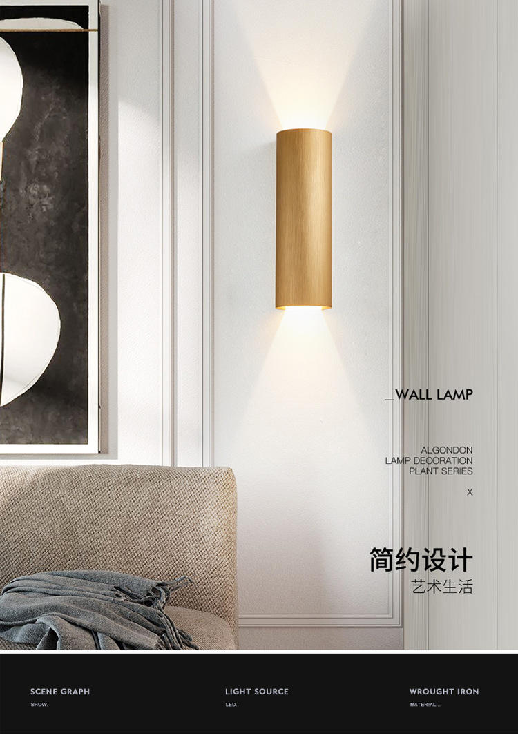 Nuove lampade da parete Led Lineare Light Up And Down Corpo luminoso Lampada Articolo Stile di illuminazione Ufficio moderno Rohs Materiale Epistar Flusso di ingresso